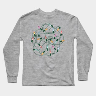 Tangle of Christmas lights in Long Sleeve T-Shirt